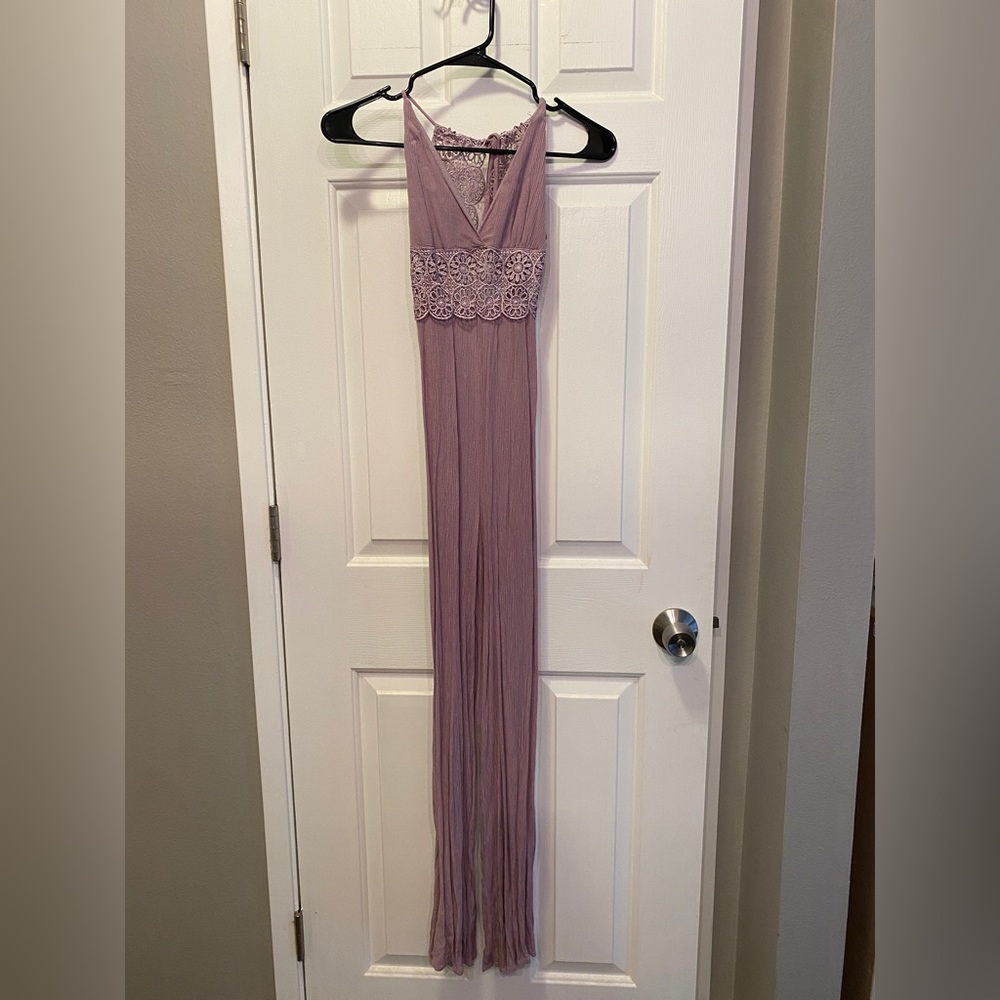 Purple pant suit